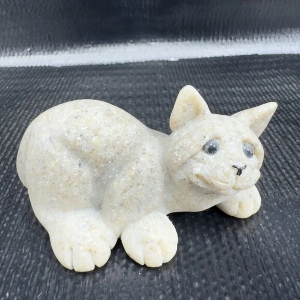 Vintage Quarry Critters Cameron Cat Figurine 2000 by Second Nature Design Figure
